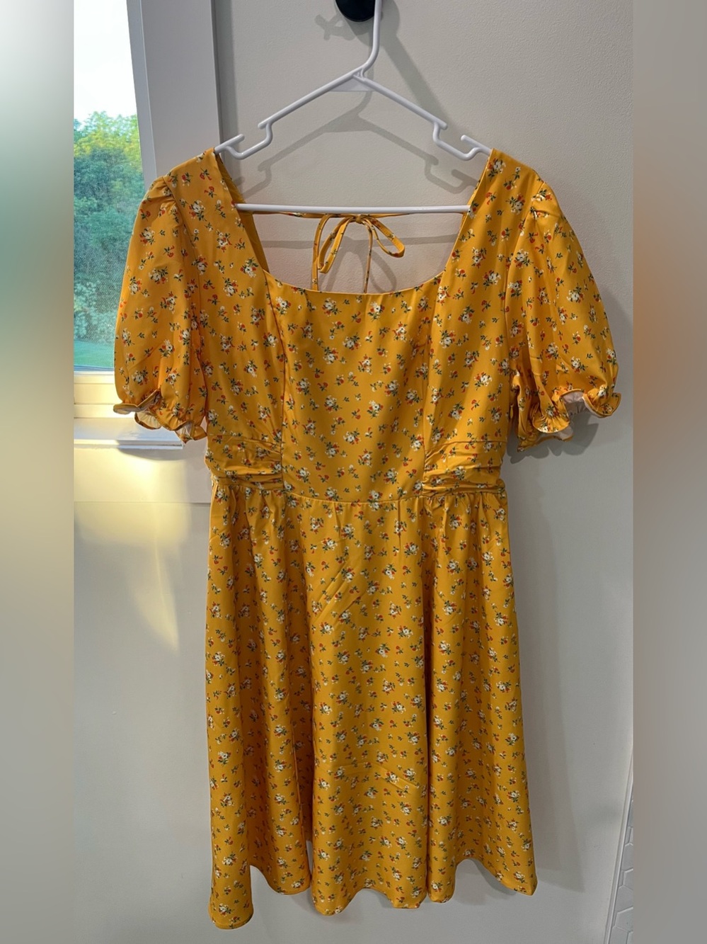 Belle Poque Yellow Floral Dress XL
